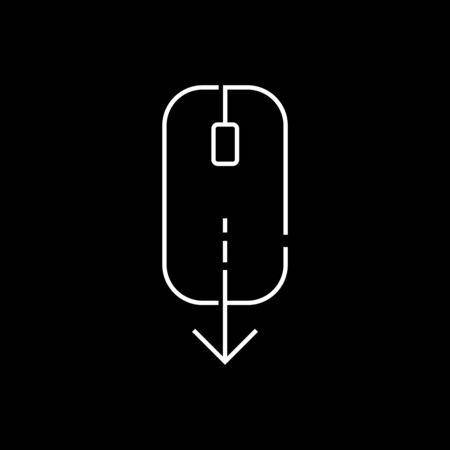 Scroll down up - computer mouse icon. - vector illustration.のイラスト素材