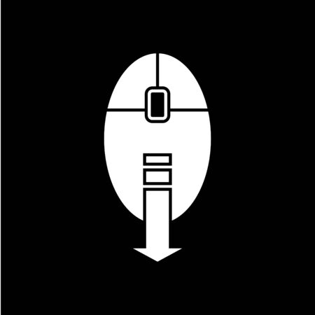 Scroll down up - computer mouse icon. - vector illustration.のイラスト素材