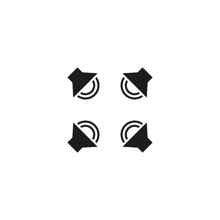 Surround sound symbols icon, vector illustrationのイラスト素材