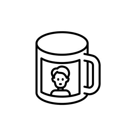 Mug printing icon, vectorのイラスト素材