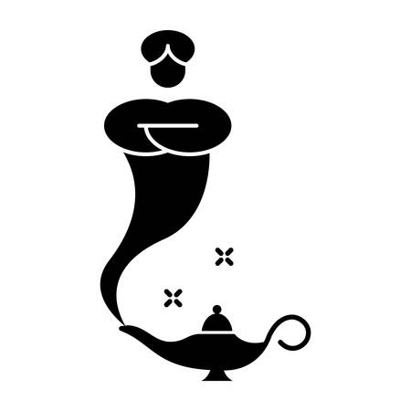 Magic lamp icon, vector illustrationのイラスト素材