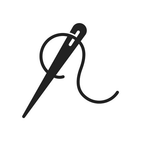 Thread needle icon, vector illustrationのイラスト素材