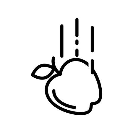 Gravity icon, vector line illustrationのイラスト素材