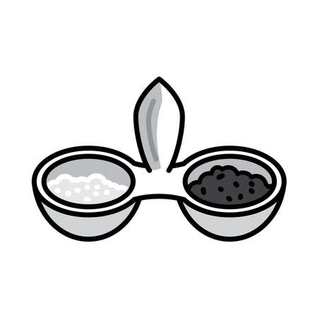Salt and pepper holder iconのイラスト素材