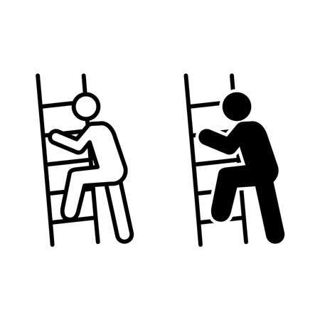 career ladder icon, vector illustrationのイラスト素材