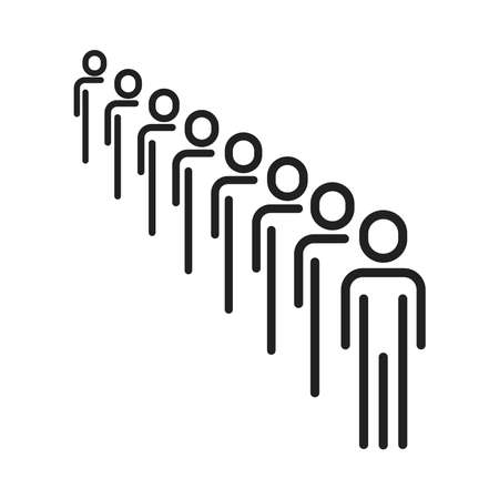 Long Queue icon, vecto illustrationのイラスト素材