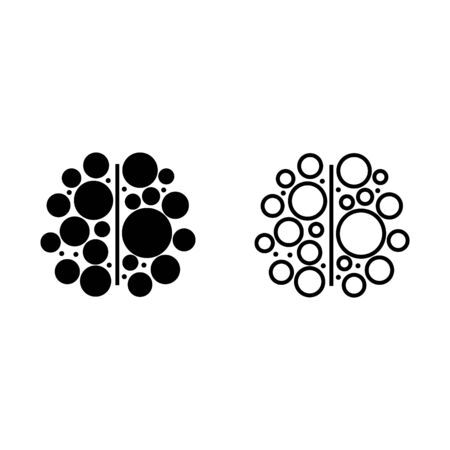 creative brain logo, vector illustrationのイラスト素材