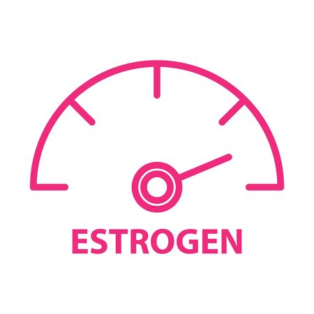 Estrogen meter icon, vector illustrationのイラスト素材