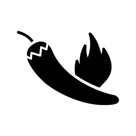 Spicy icon, chilli icon, vector illustrationのイラスト素材