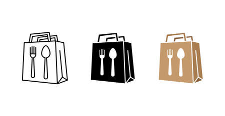 Takeaway Food icon, vector illustrationのイラスト素材
