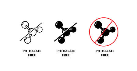 phthalates free iconのイラスト素材