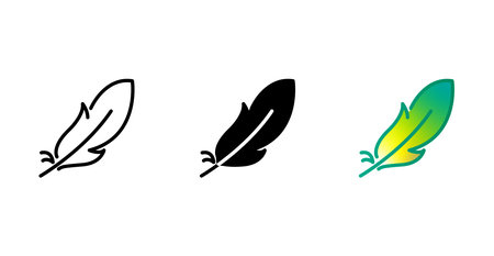 Feather icon, Soft iconのイラスト素材