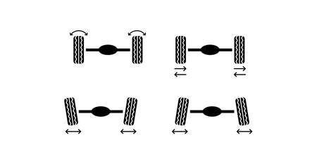 axle alignment iconのイラスト素材