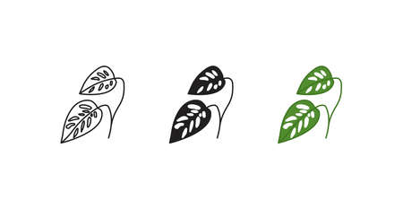 Monstera Monkey Mask iconのイラスト素材