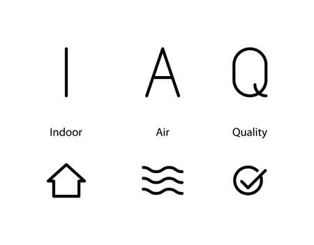Indoor Air Quality icon, vectorのイラスト素材