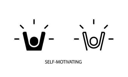 Self-Motivation iconのイラスト素材