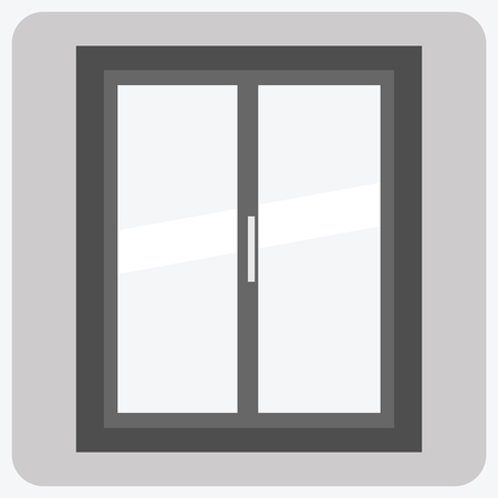 A Window,flat icon-closed windowのイラスト素材