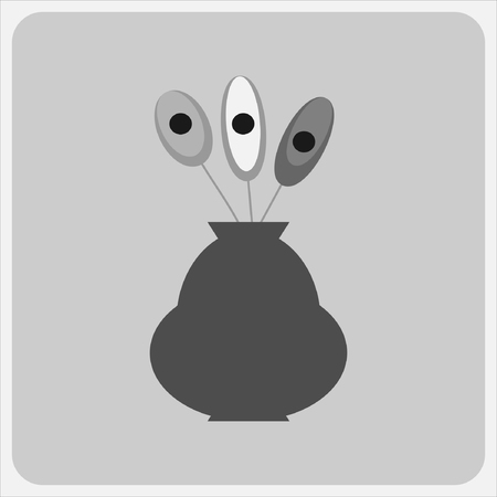 Flat icon-vaseのイラスト素材