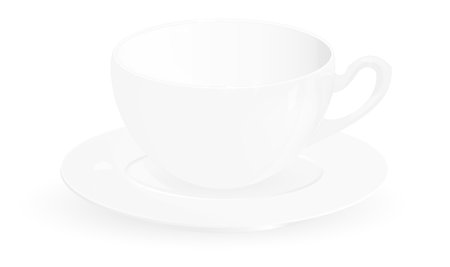 Vector coffee mug or cup on white backgroundのイラスト素材