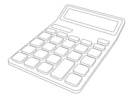 Vector simple calculator illustration iconのイラスト素材