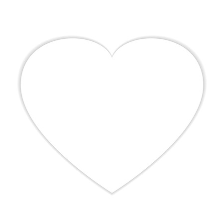 White heart vector designのイラスト素材