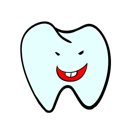 Tooth smile cartoon vectorのイラスト素材
