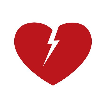 Broken heart vector isolatedのイラスト素材