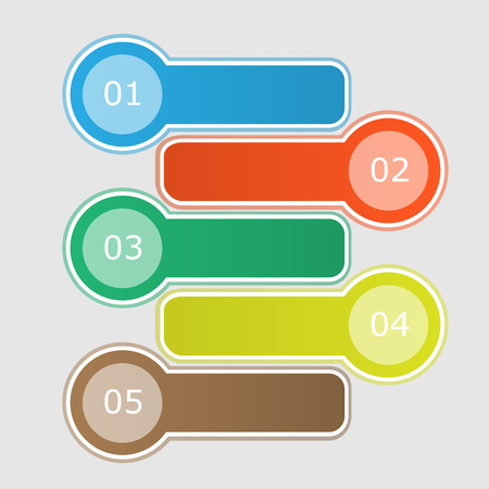 infographics number options template designのイラスト素材