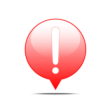 Exclamation mark sign vector isolatedのイラスト素材