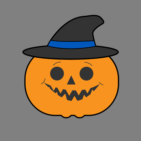 Halloween pumpkin icon design isolatedのイラスト素材