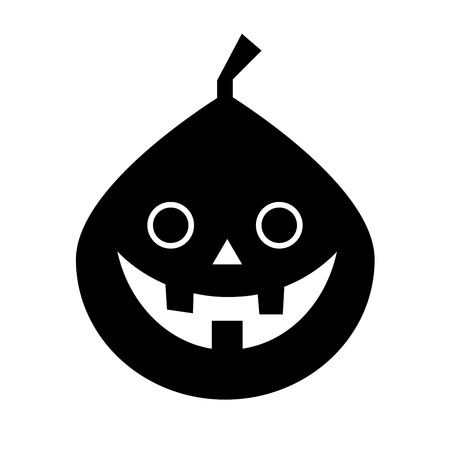 Pumpkin halloween symbol vector isolatedのイラスト素材
