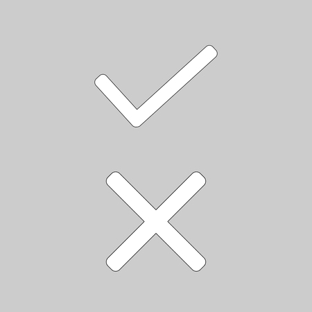 Right and Wrong icon art designのイラスト素材