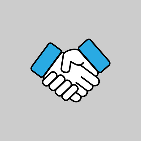 Handshake icon vector designのイラスト素材