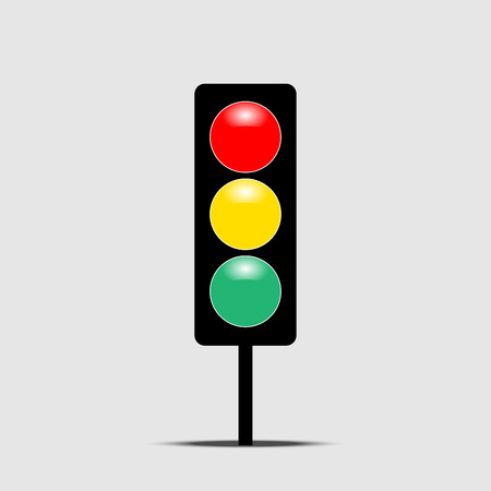 Traffic light icon vector isolatedのイラスト素材