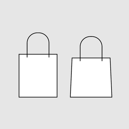 Shopping bag icon vector isolatedのイラスト素材