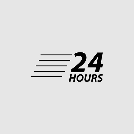 Twenty four hour vector icon isolated