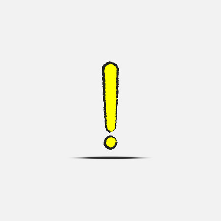 Exclamation mark design vector isolatedのイラスト素材