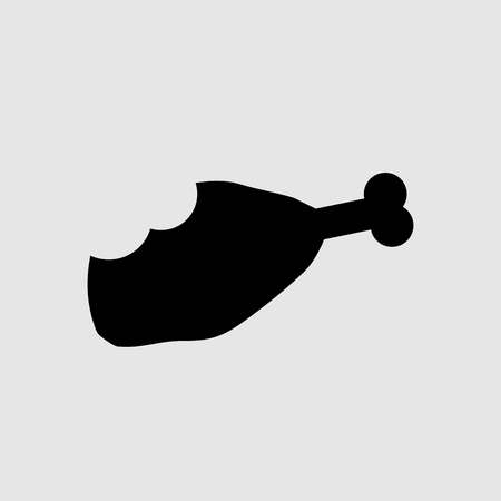 Chicken leg art vector isolatedのイラスト素材