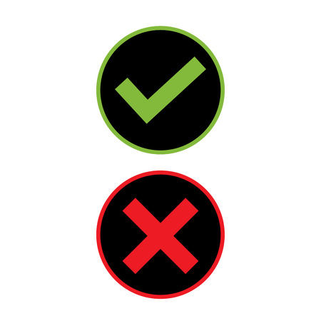 Right And Wrong Icon Design Art Royalty Free Vector Graphics