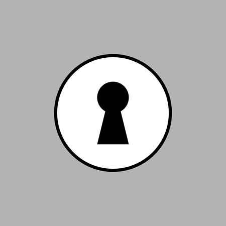 Keyhole icon vector design isolatedのイラスト素材