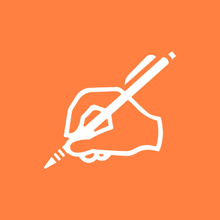 hand writing icon stock vector illustration flat designのイラスト素材