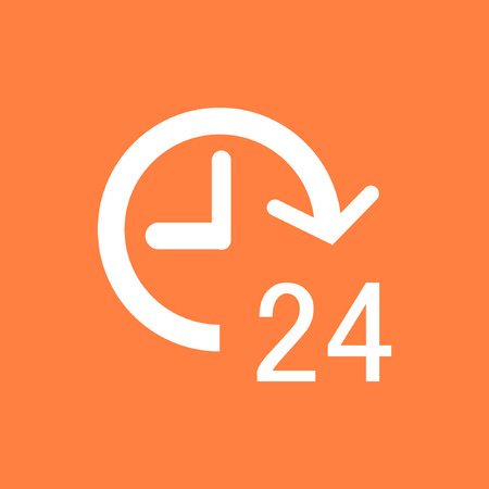 24 hours icon  stock vector illustration flat design