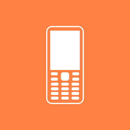 Mobile phone icon stock vector illustration flat designのイラスト素材