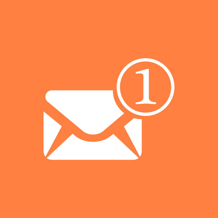 Envelope Mail icon, vector illustration. Flat design styleのイラスト素材