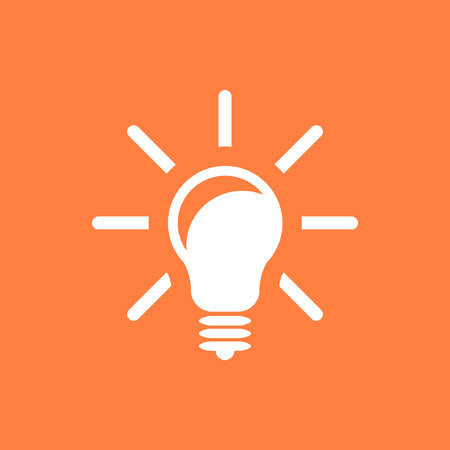bulb icon stock vector illustration flat designのイラスト素材