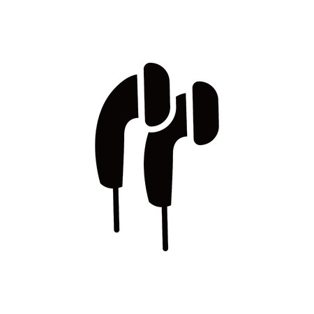 Headphones icon stock vector illustration flat designのイラスト素材