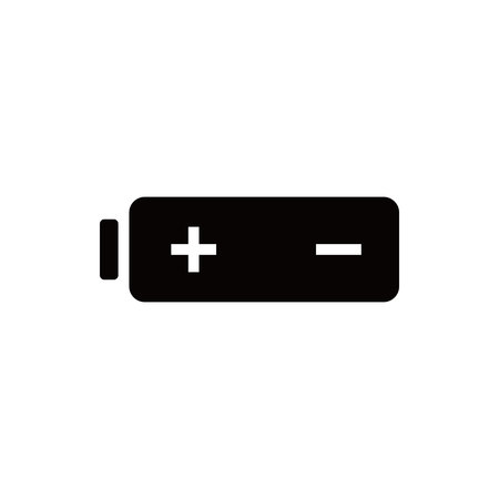 Battery web icon, battery  icon stock vector illustration flat designのイラスト素材