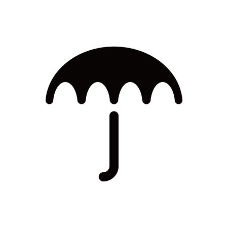 Umbrella vector icon. Rain protection symbol. Flat design styleのイラスト素材
