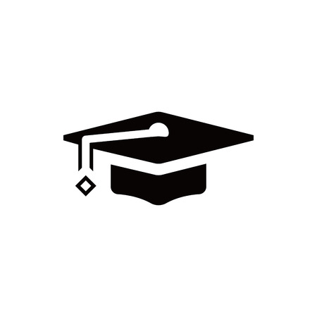 Graduation cap icon stock vector illustration flat designのイラスト素材