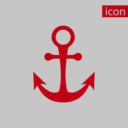 anchor icon stock vector illustration flat designのイラスト素材